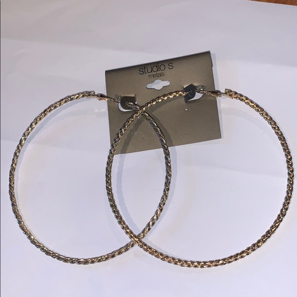 Studio S Large Gold Hoops